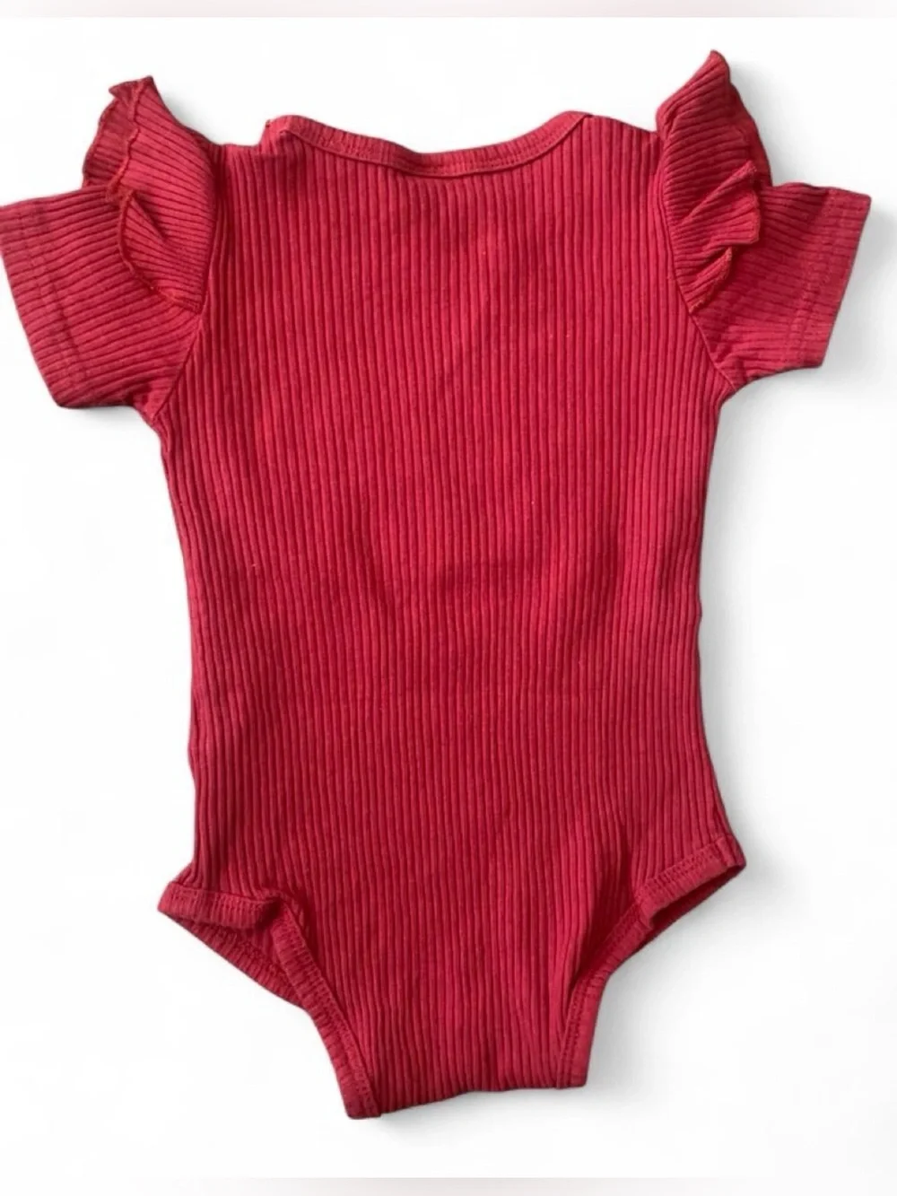 Mama Is My Bestie Red Ribbed Baby One-Piece - Picture 3 of 3